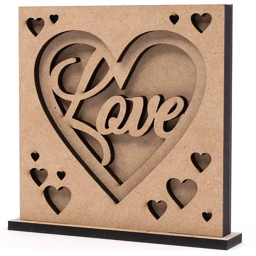 3D композиція Rosa Talent Love 3 МДФ 14х14.5 см