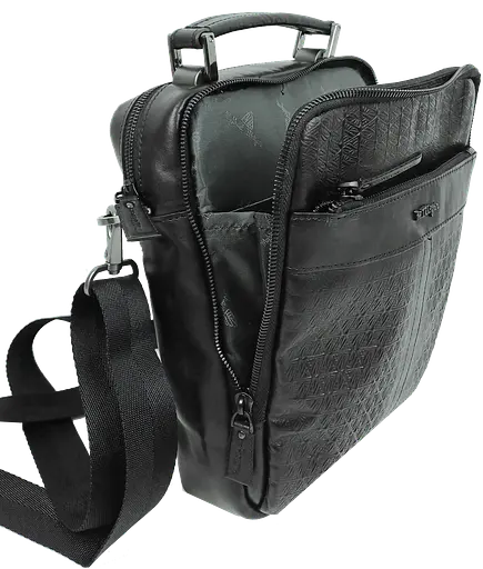 Кожаная мужская сумка, барсетка черная Mykhail Ikhtyar sum0028764 - фото 8