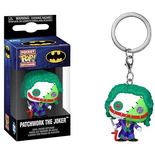 Коллекционная фигурка Брелок Funko Pop Бэтмен Вязаный Джокер Batman Patchwork The Joker 4 см FP B J K 511 - фото 1