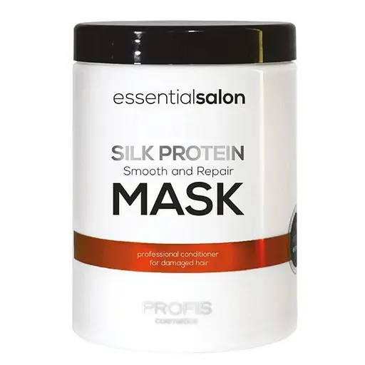 Розгладжуюча маска для волосся з протеїнами шовку Silk Protein Profis 1000 мл професійна косметика - фото 1