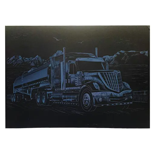 Гравюра А4 "Грузовик" ГрА4-2с эконом вариант в пакете 29,7х21 см