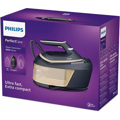 Утюг-парогенератор Philips PerfectCare 6000 Series 2400 Вт сине-золотой (PSG6066/20) - фото 8