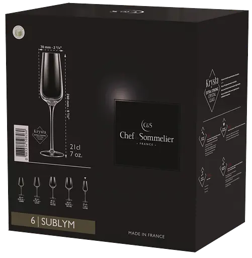 Набор бокалов C&S Sublym, 6х210 мл (6551271) - фото 7