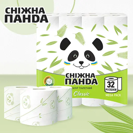 Уценка. Туалетная бумага Снежная Панда Classic 32 рулона - фото 3