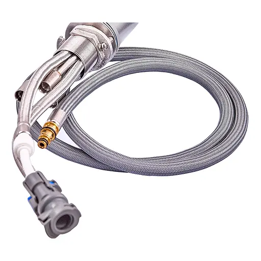 Змішувач для кухні на дві води з висувним виливом Zerix LUX-024 ZX5555 Нержавіюча сталь - фото 3