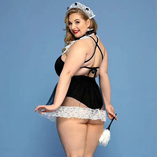 Костюм секс-покоївки JSY Гаряча Кері Plus Size Black - фото 2