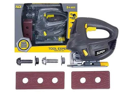 Електричний лобзик 6817-1, підсвічування, на батарейках, тренувальні бруски, у коробці (6946616606356) - фото 3