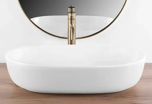 Умивальник Rea Cleo 60 white matt накладний REA-U9653, Білий матовий - фото 4