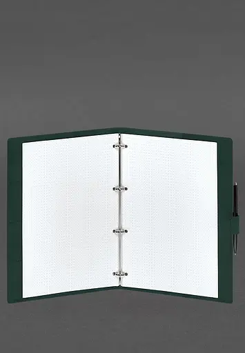 Шкіряний блокнот А4 (софт-бук) 9.2 зелений Crazy Horse - фото 4