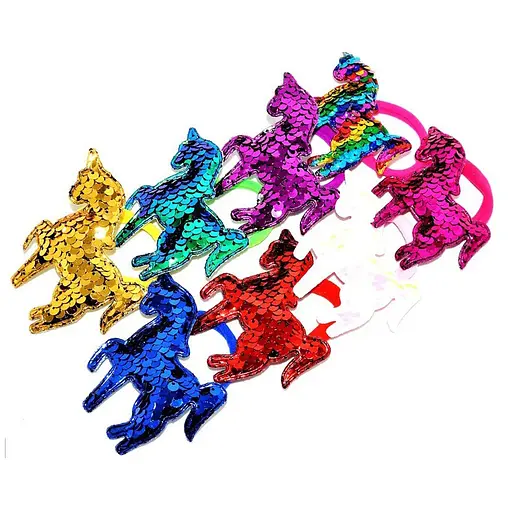 Дитяча резинка для волосся Єдиноріг La-beauty 0108-521, 8 штук - фото 1