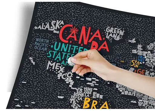 Скретч карта мира 1DEA.me Travel Map Letters World (13042) - фото 3