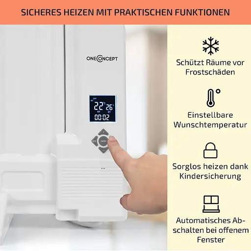 Масляный радиатор oneConcept Wallander 600W (10033098) - фото 3