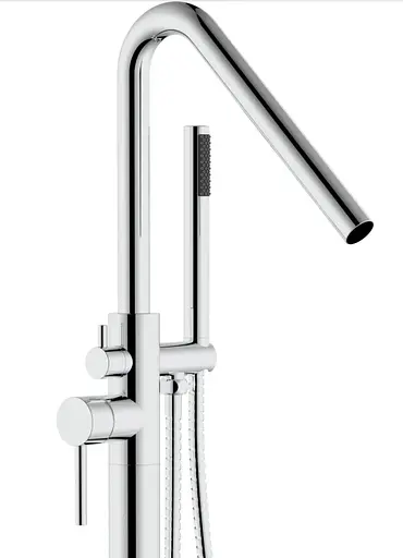 Смеситель для ванны Rea Aras хром напольный REA-B2718 Хром - фото 2