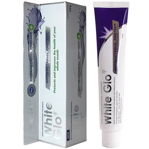 Зубная паста с ополаскивателем White Glo 2 в 1 отбеливающая 100 г - фото 1