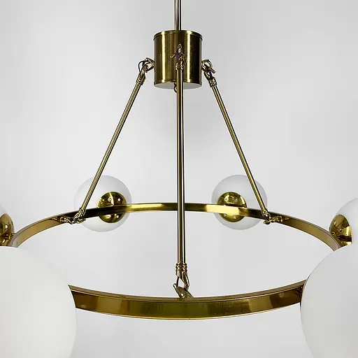 Люстра Hayes Round на 6 плафонів у латунному корпусі Line.F GC 19/6 AB - фото 3