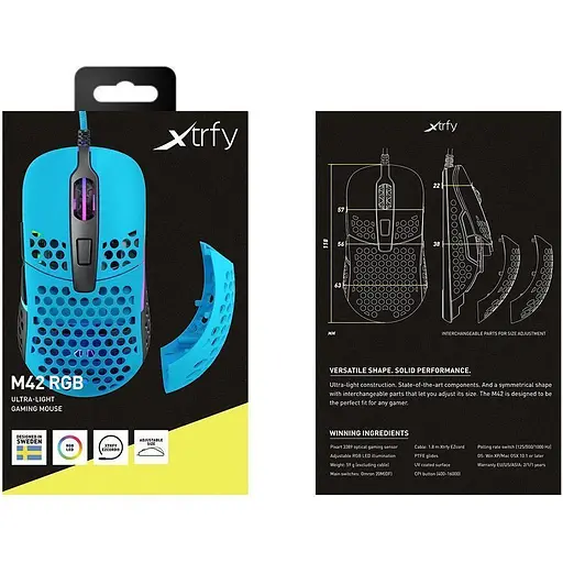 Миша Xtrfy M42 RGB Blue (XG-M42-RGB-BLUE) [151003] - фото 9