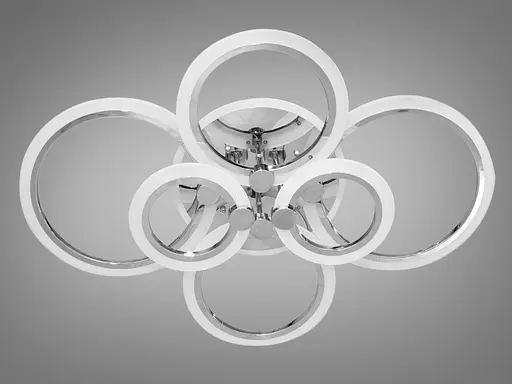 LED-люстра с диммером и цветной подсветкой, цвет хром, 105W - фото 2