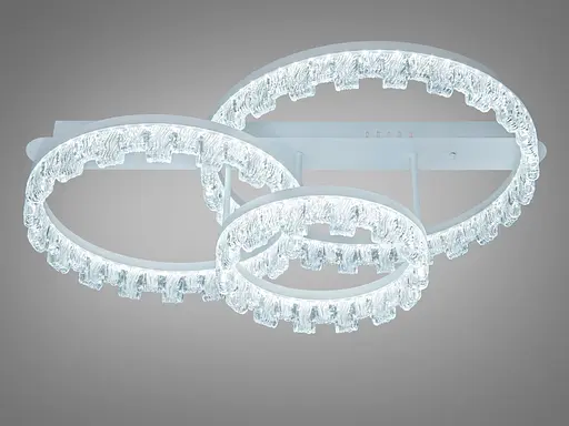 Стельова світлодіодна люстра MX7805 біла 75 Вт три акрилові кільця - фото 1