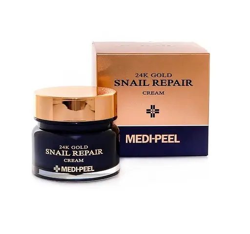Крем для лица с коллоидным золотом и муцином улитки 24k Gold Snail Repair Cream Medi-Peel 50 мл - фото 3