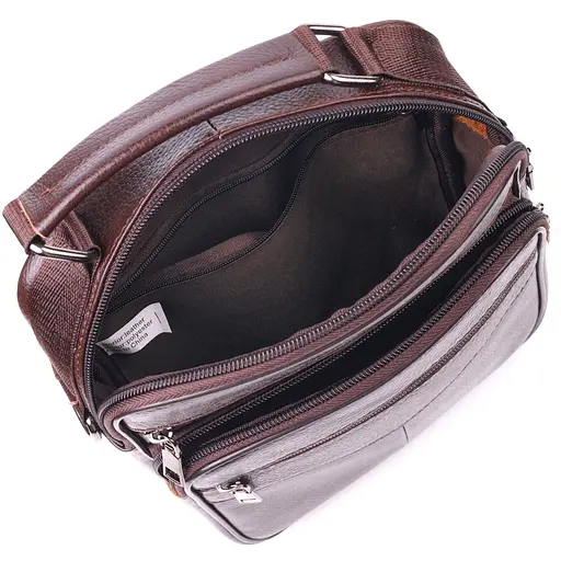 Чоловіча шкіряна сумка Vintage 20х24,5х6 см sum0022397 - фото 4