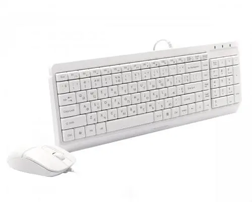 Комплект A4Tech Fstyler Sleek Multimedia Comfort F1512, White, клавиатура+мышь, USB - фото 2