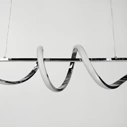 Удлиненная люстра Wave в серебряном корпусе 120 см | Ст. K 23-1200 CH | Line F - фото 3