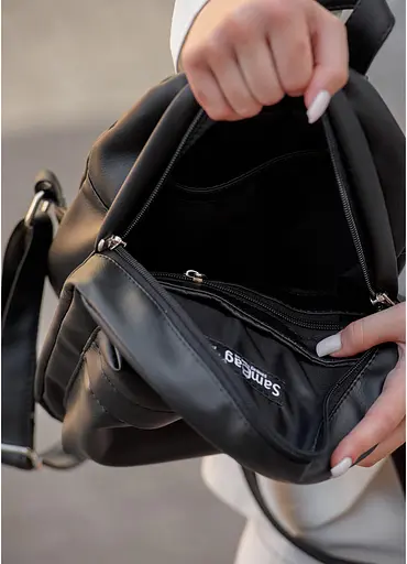 Жіночий рюкзак Sambag Brix KSH чорний 29 х 22 х 10 см (11311001) - фото 9