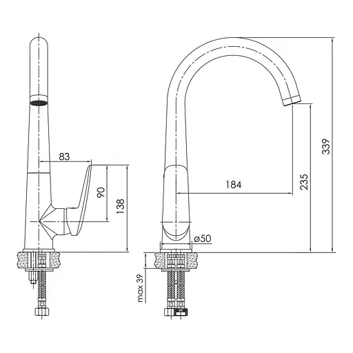 Змішувач для кухні Imprese Praha 35 мм хром f03405501AA Хром - фото 2