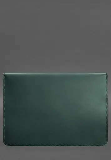 Кожаный чехол-конверт BlankNote на магнитах для ноутбука Универсальный Зеленый Crazy Horse - фото 3