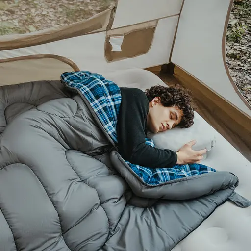 Спальный мешок с капюшоном Naturehike Clear Sky HL500 CNK2450WS042, серый - фото 5