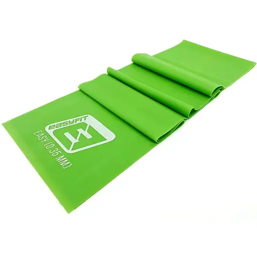 Эластичная лента-резинка EasyFit для пилатеса, фитнеса, йоги и реабилитации 0.35 мм Зеленая (EF-1672-GN) - фото 1