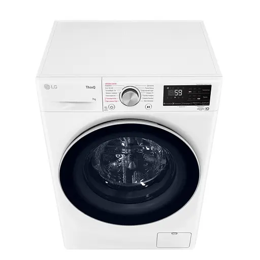 Стиральная машина LG фронтальная 7 кг 1200 A+++ 48 см дисплей пара инвертор белый - фото 8