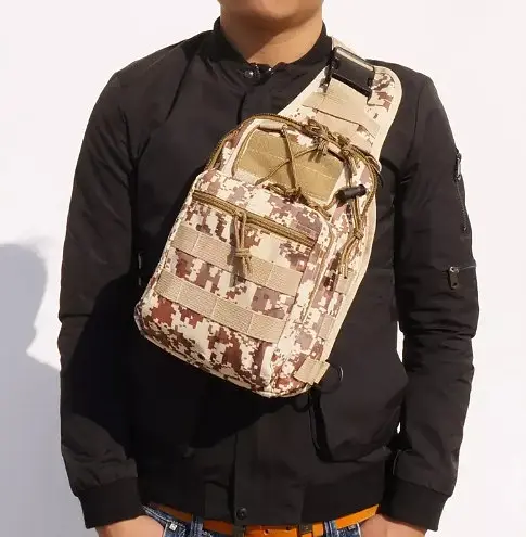 Тактическая армейская сумка через плечо Хаки пиксель - фото 2