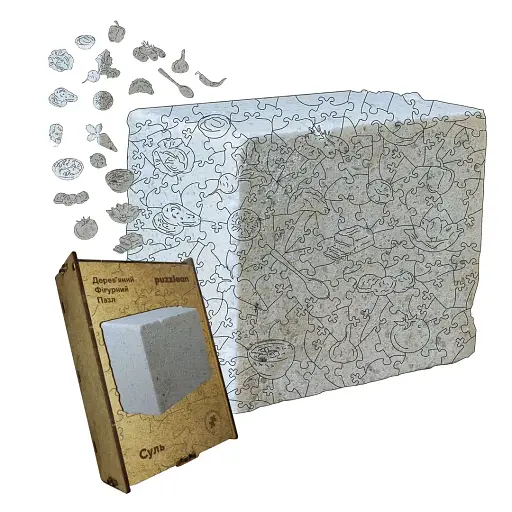 Деревянный фигурный пазл Суль, А1, Деревянная коробка 500+ элементов