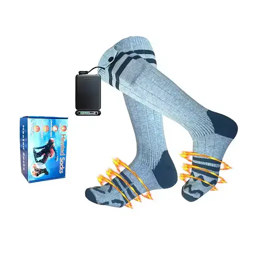 Шкарпетки з підігрівом ZBHSWZ05 з блоком живлення 4000mAh 38-44р. (Сірі) - фото 4