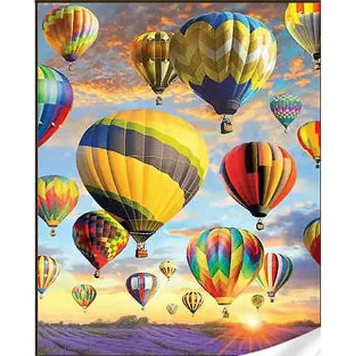 Алмазна мозаїка Strateg ПРЕМІУМ На повітряних кулях розміром 30х40 см (HEG81317) - фото 1