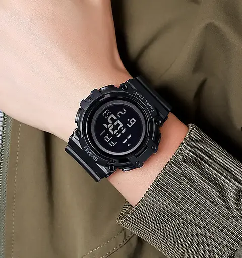 Часы мужские наручные Skmei 2230 Черные с черным циферблатом - фото 5