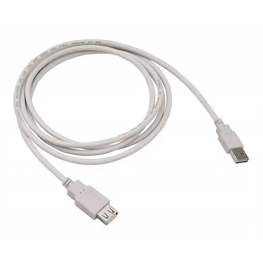 Удлинитель USB (штекер A — гнездо А) 3 метра серая версия юсб 2.0 - фото 1