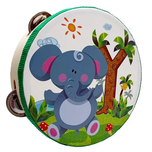 Деревянная игрушка Бубен "Слоник" Bambi MD 0367-50 диаметр 15 см - фото 1