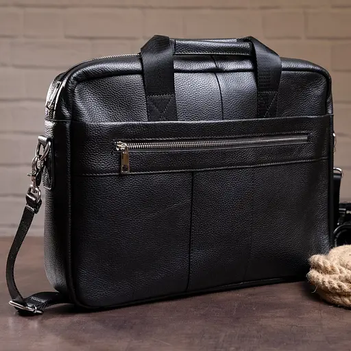 Чоловіча шкіряна сумка Vintage 40х28х6,5 см sum0012579 - фото 5