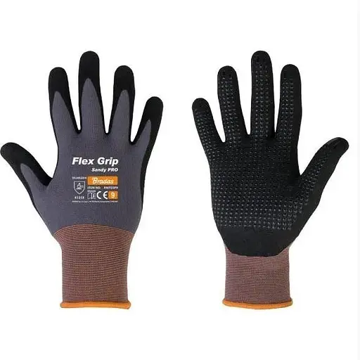 Рукавички захисні Bradas FLEX GRIP SANDY PRO нітрил розмір 10 RWFGSP10 - фото 1