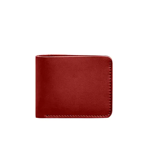 Шкіряне портмоне 4.1 (4 кишені) червоне - фото 6