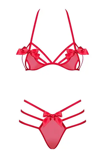 Комплект білизни Obsessive Giftella L/XL червоний - фото 5