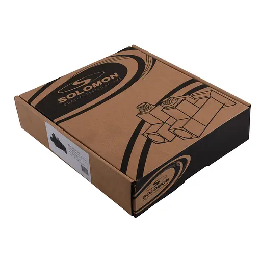 Набір кран напівоборотний кутовий з американкою Solomon Lux 1/2″ Cube Black 8888 (2шт.) 000021912 - фото 8