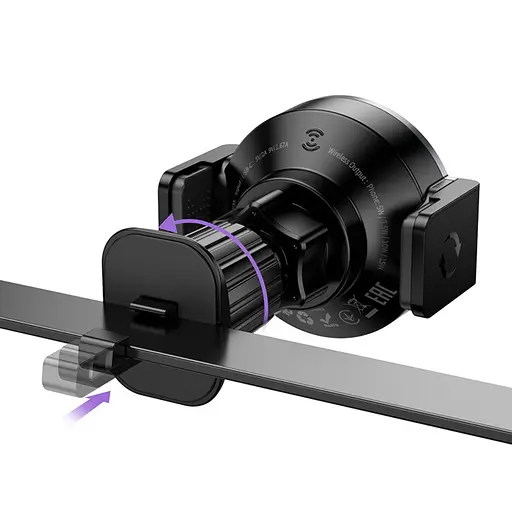 Автодержатель Hoco HW35 магнитный с беспроводной зарядкой черный - фото 7