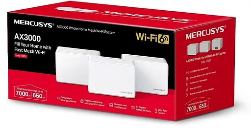 MESH-система Mercusys mesh Halo H80X AX3000 3pcs White 802.11ax (Halo-H80X-3-pack) - фото 3