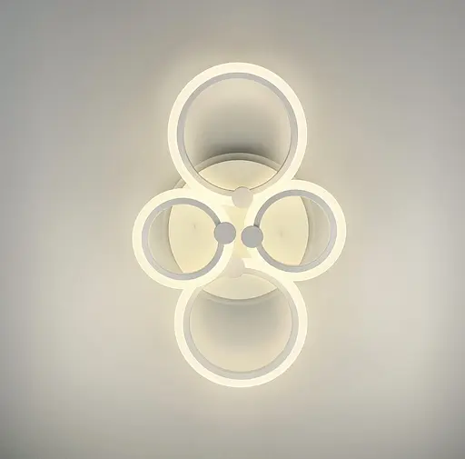 Світлодіодна люстра Senta на 4 кільця Line.F A 2374/2+2 RGB WH - фото 3