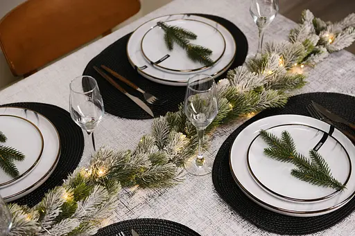 Скатерть Ardesto Shine 120х140см, 100% полиэстер, серебристый (ART07SS) - фото 6