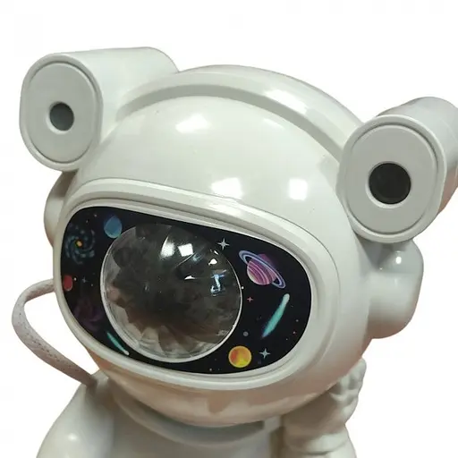 Ночник проектор звездного неба Астронавт XL-730 Bluetooth колонка с TF card Сидящий космонавт с пультом Белый - фото 7