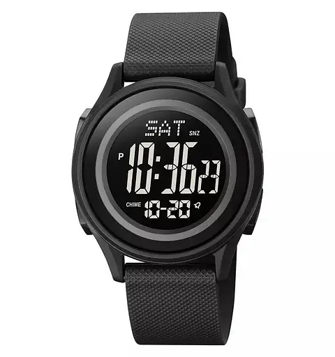 Чоловічий спортивний наручний годинник Skmei 1893 (Чорний з чорним циферблатом)